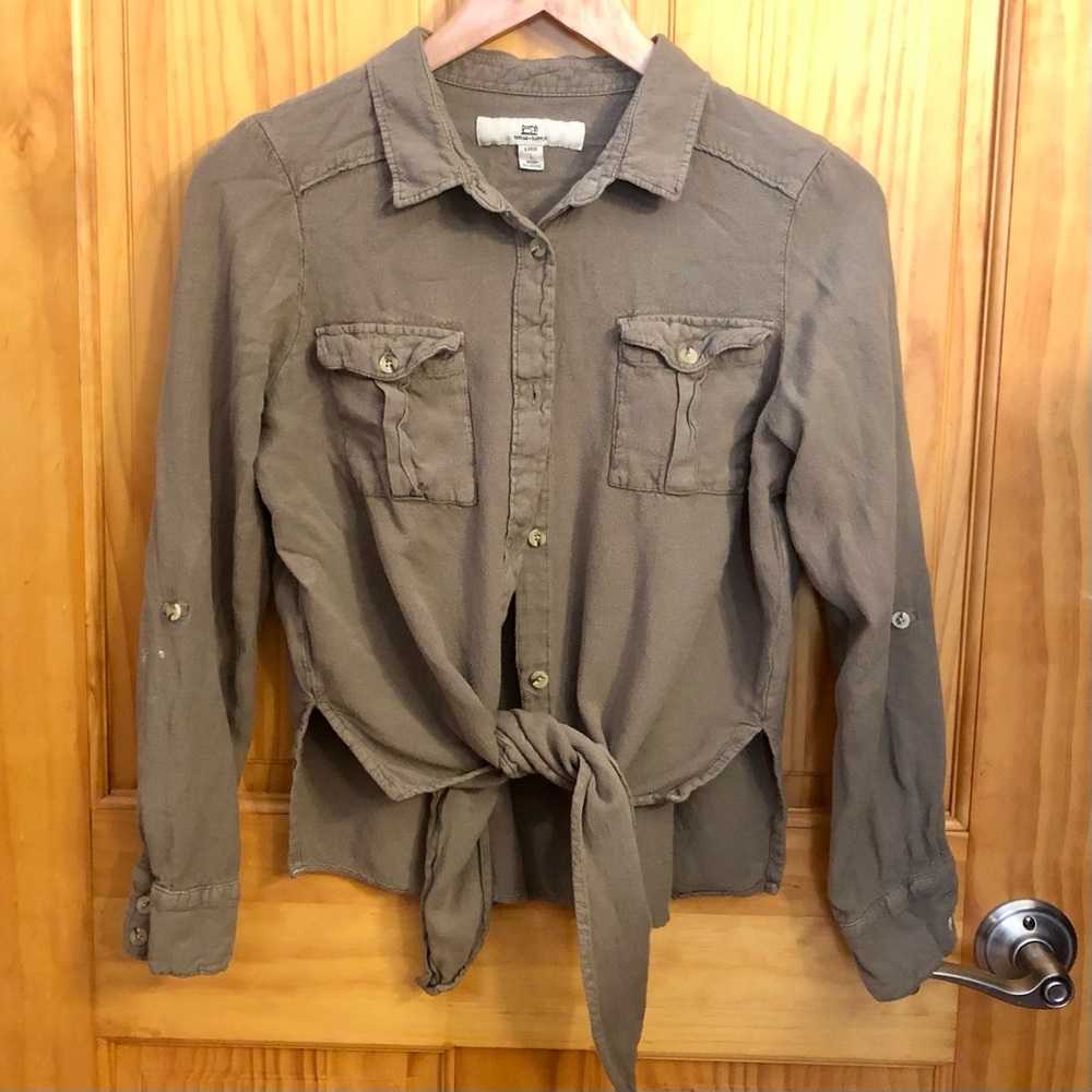 Thread Supply Tye Front Button-Up Shirt L